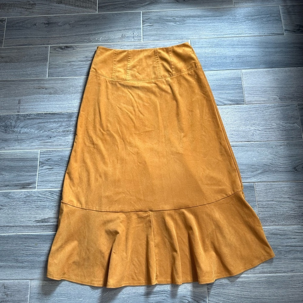Anthropologie Golden High-Low Skirt - Picture 3 of 14